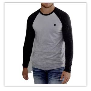 Hurley Baseball Raglan Long Sleeve Shirt T-Shirt Tee